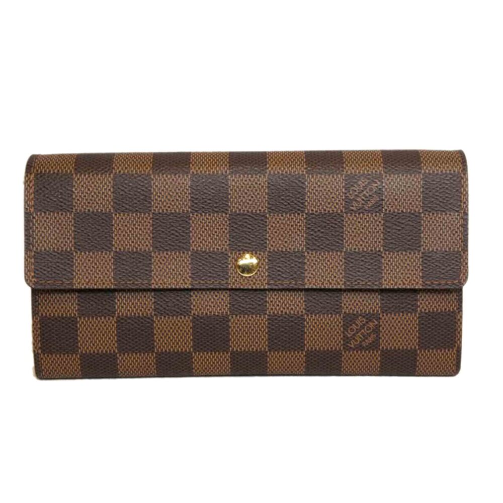 LOUIS VUITTON Portefeuille Sarah Damier Ebene Brown